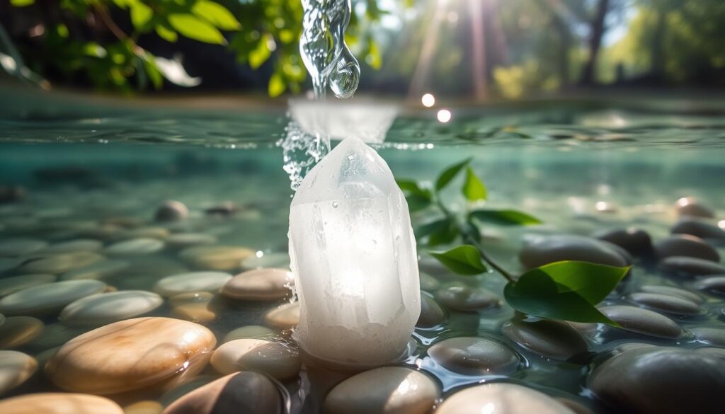 Selenite crystal cleansing